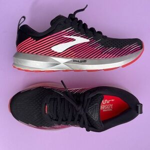 Brooks Levitate LE DNA AMP Athletic Running Shoes Size 7B Black/Pink/Silver